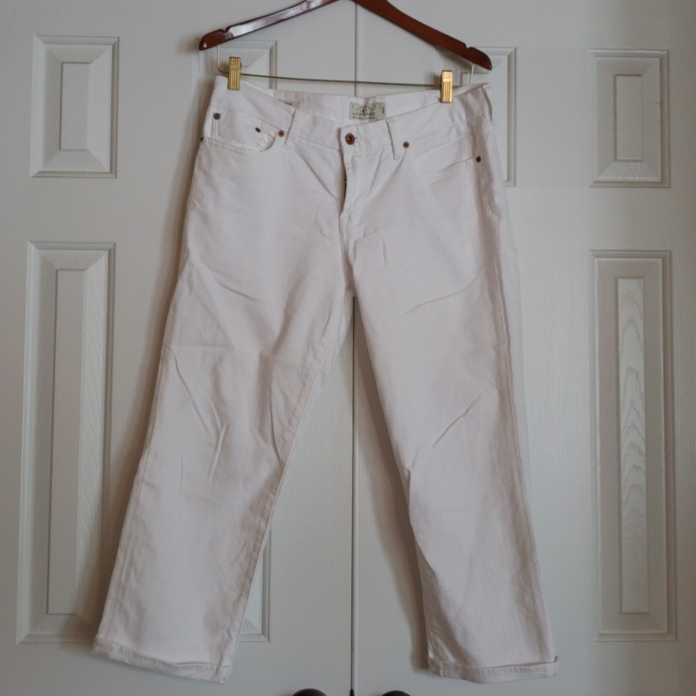 Lucky jeans white denim crop pants sz 12 / 31